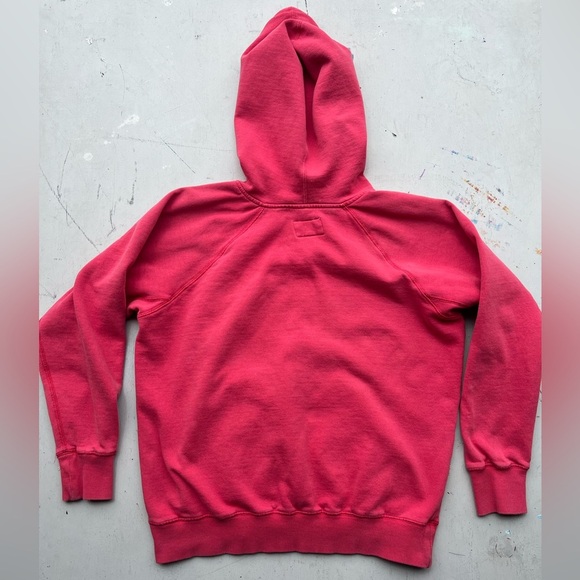 Women's Billabong x Wrangler Hoodie Red Solid Spell-Out M Surf Beach Outdoor - Picture 9 of 13